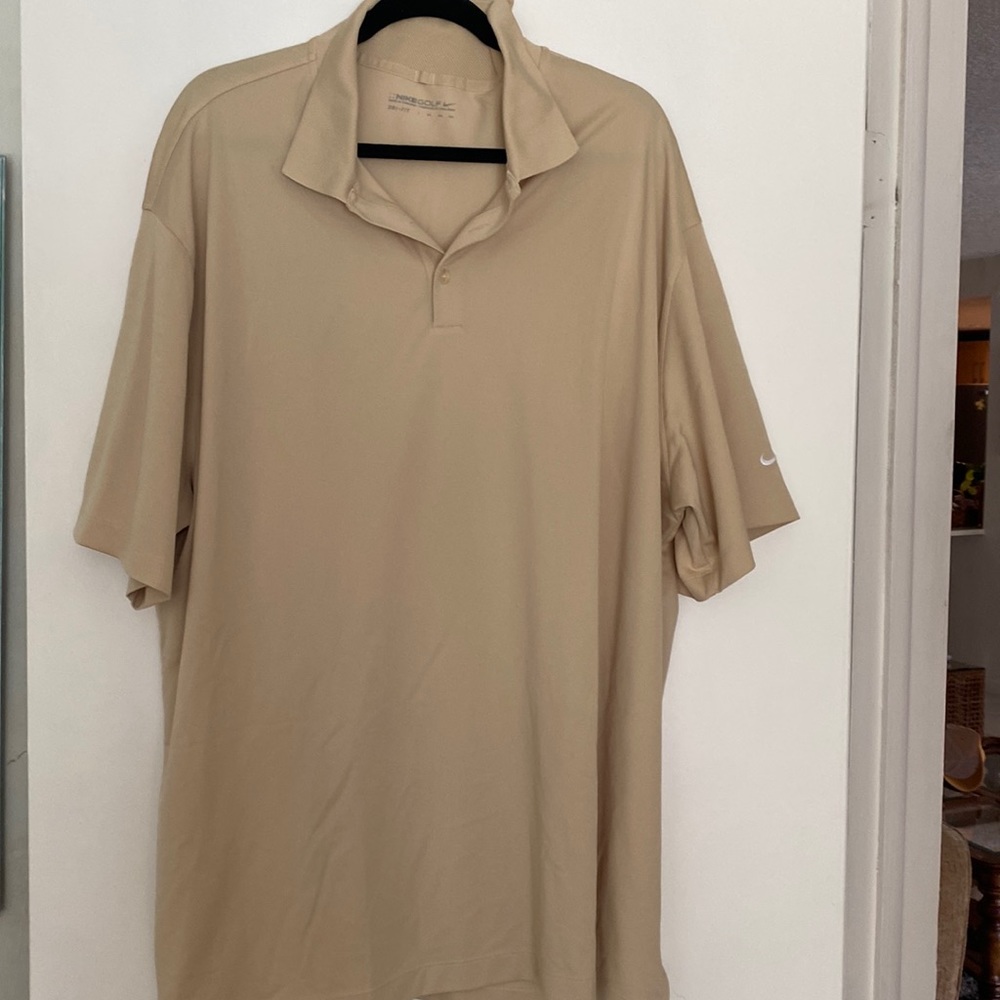 Nike Golf Dri Fit Shirt - 3XL Tan, Like New